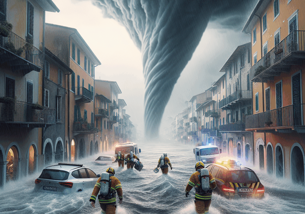Tromba d’aria e allagamenti a Massa in Versilia